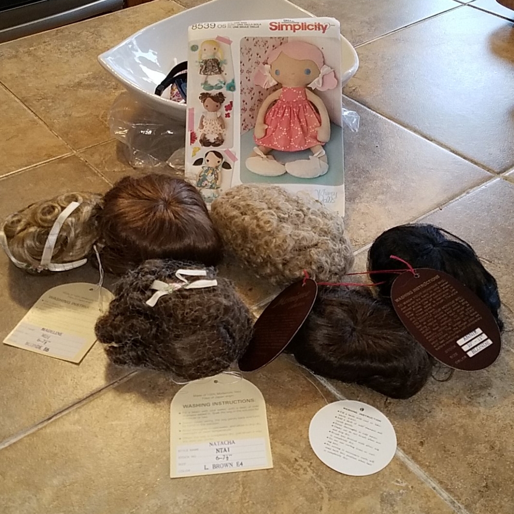 3 for $20Doll pattern and NWT doll hair